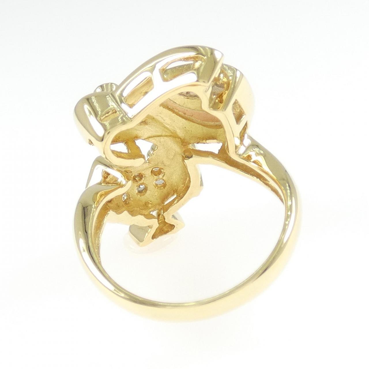 K18YG/PT900/K18PG Pelican Ruby Ring