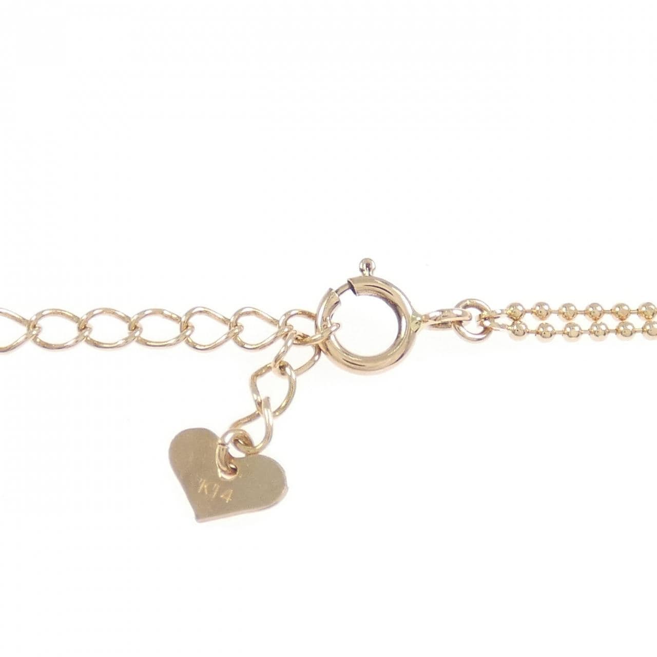 K14PG ハート ダイヤモンド ブレスレット 0.20CT