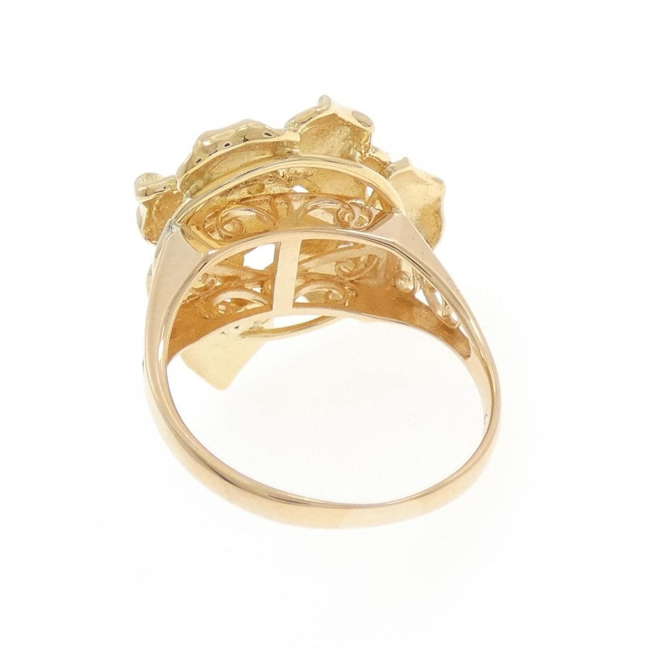 K18YG/K18PG花朵鑽石戒指0.04克拉