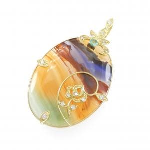 K18YG カラーストーン ペンダント