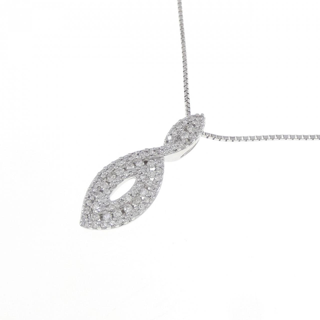 K18WG ダイヤモンド ネックレス 0.30CT