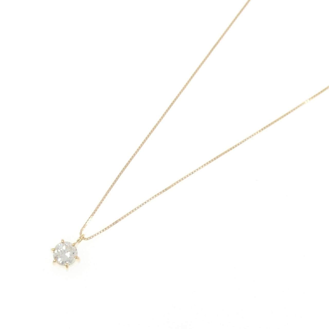 K18YG ソリティア ダイヤモンド ネックレス 0.55CT