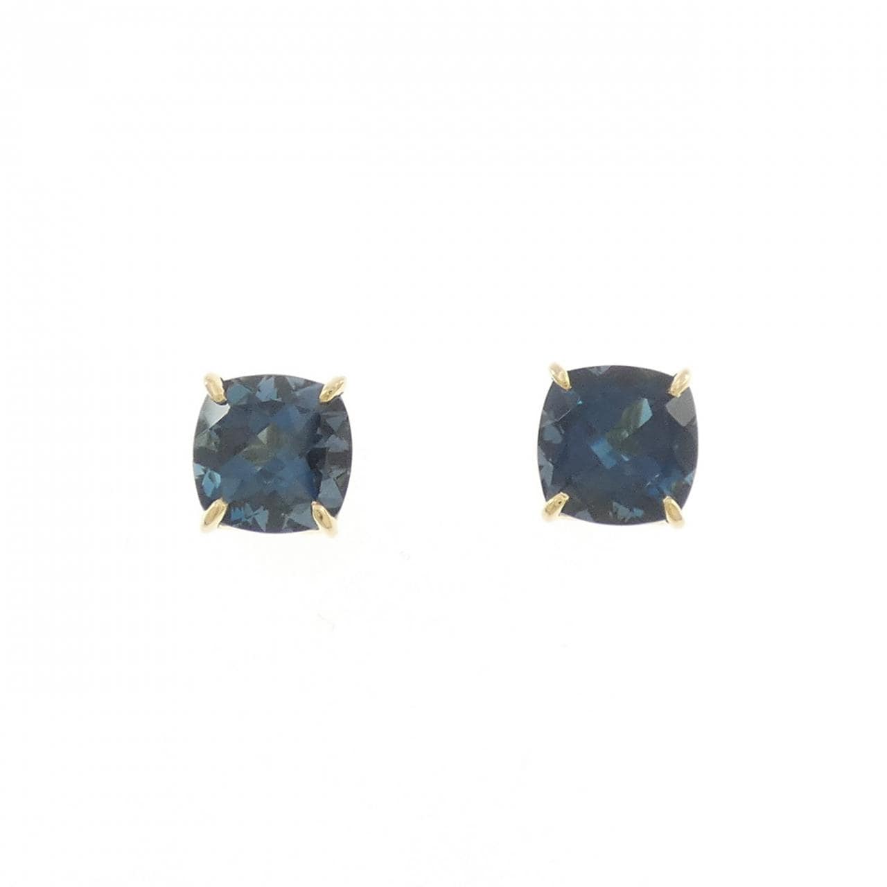 K18YG ブルートパーズ ピアス 7.01CT