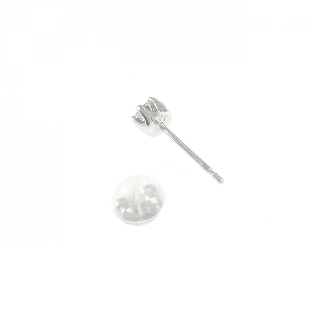 PT900 ソリティア ダイヤモンド ピアス 0.15CT 片耳