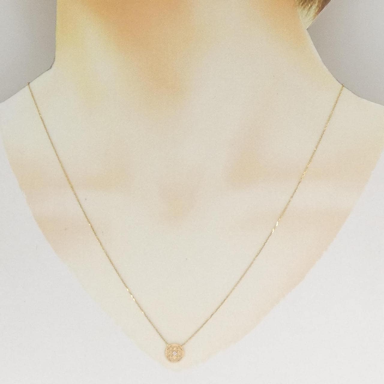 アガット ダイヤモンド ネックレス 0.01CT