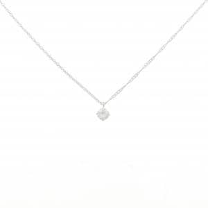 K18WG ソリティア ダイヤモンド ネックレス 0.10CT