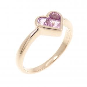 K18PG ハート サファイヤ リング 0.582CT