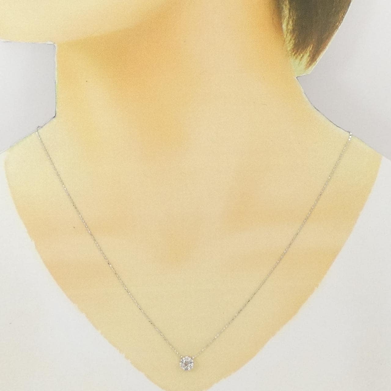 K18WG ダイヤモンド ネックレス 0.3CT