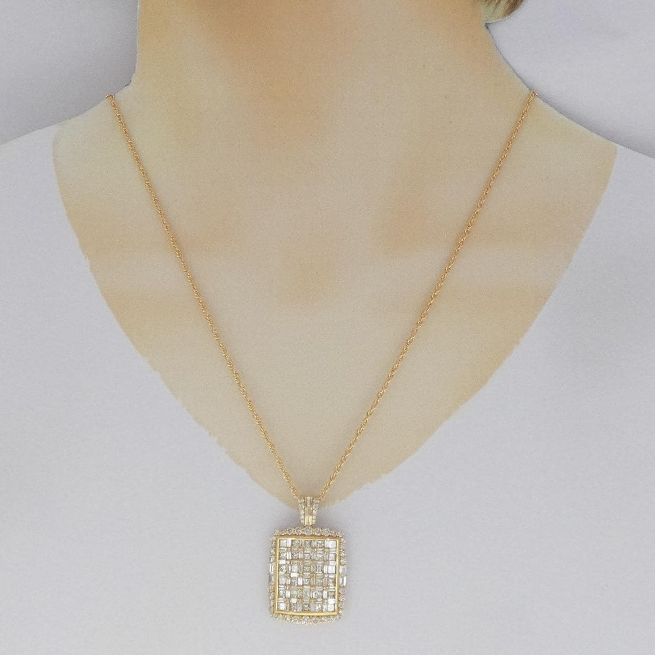 【新品】K18YG ダイヤモンド ネックレス 5.00CT