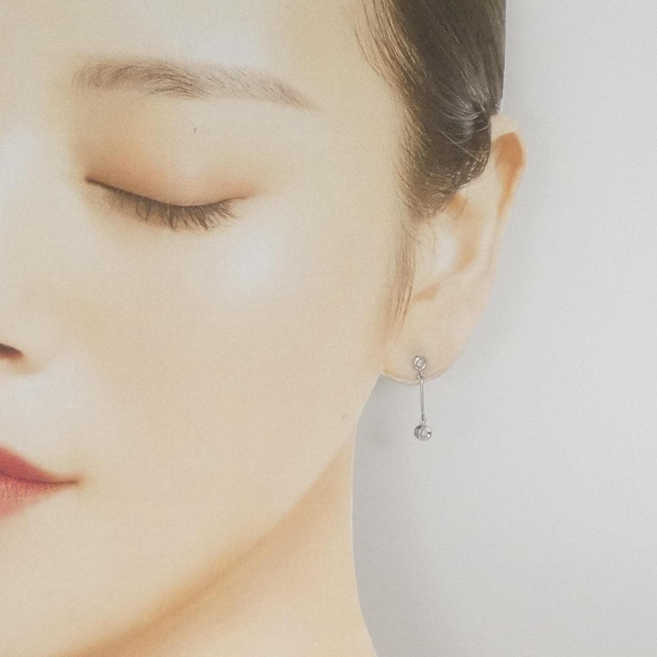 PT900 ダイヤモンド ピアス