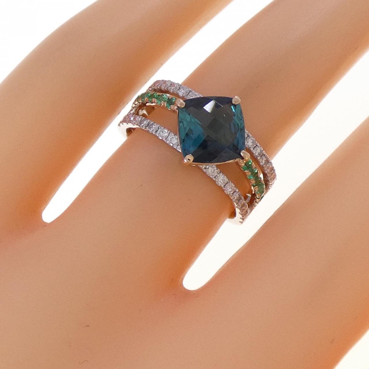 PT900/K18PG トルマリン リング 1.45CT