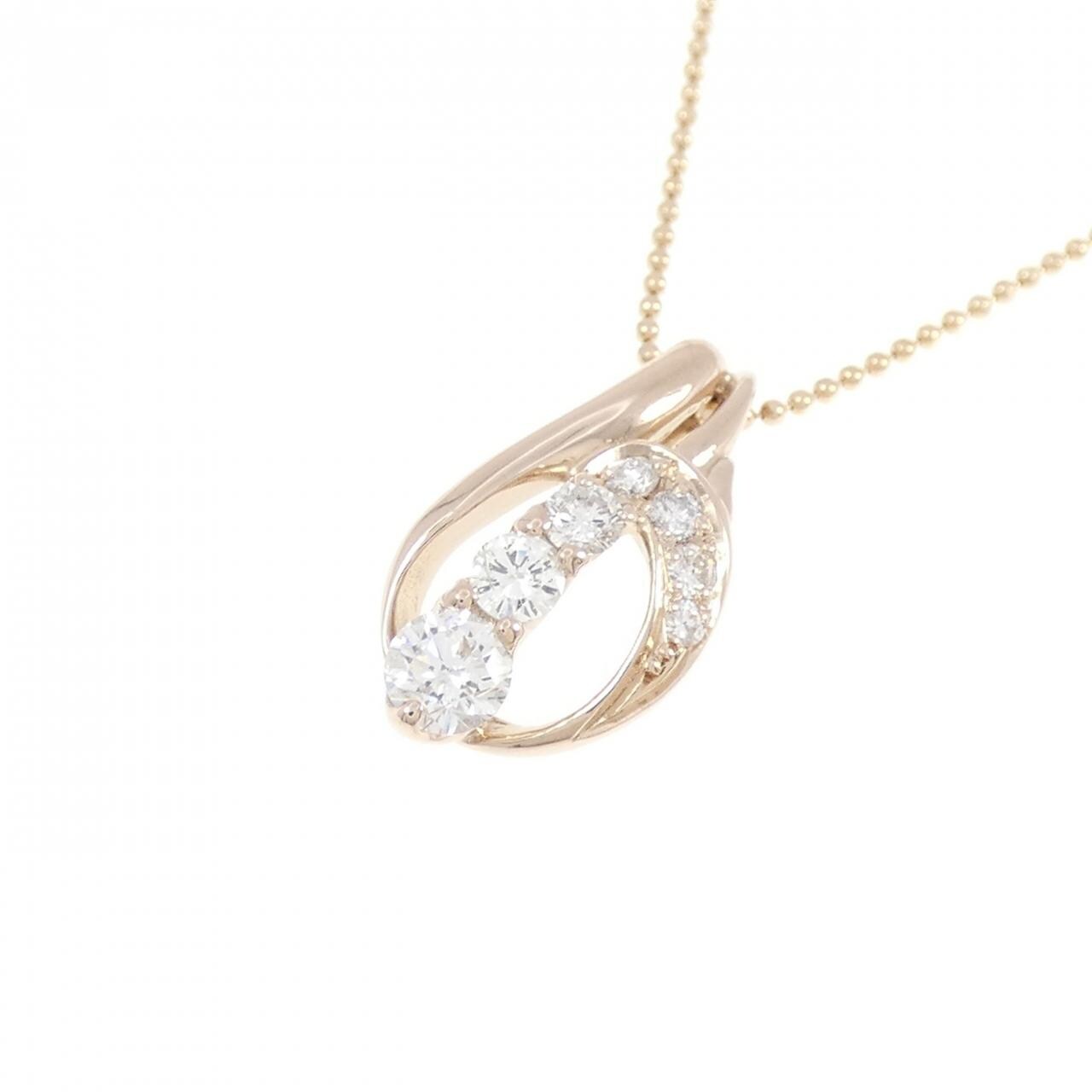 K18PG ダイヤモンド ネックレス 0.45CT