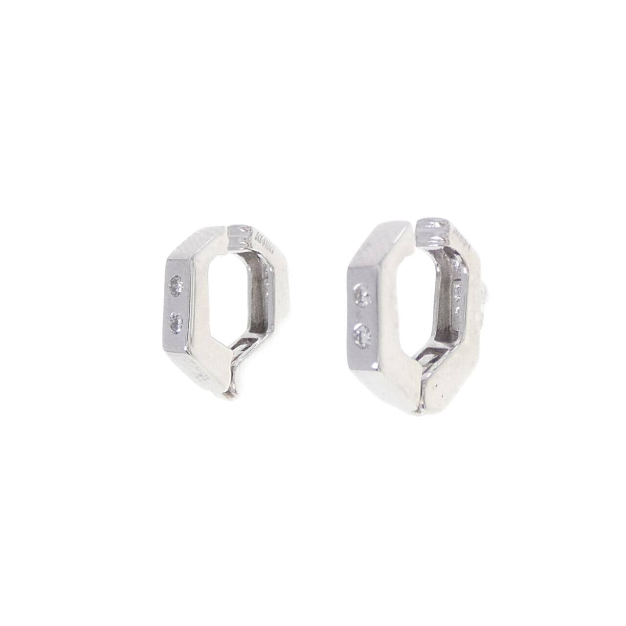 K14WG ダイヤモンド イヤリング 0.026CT
