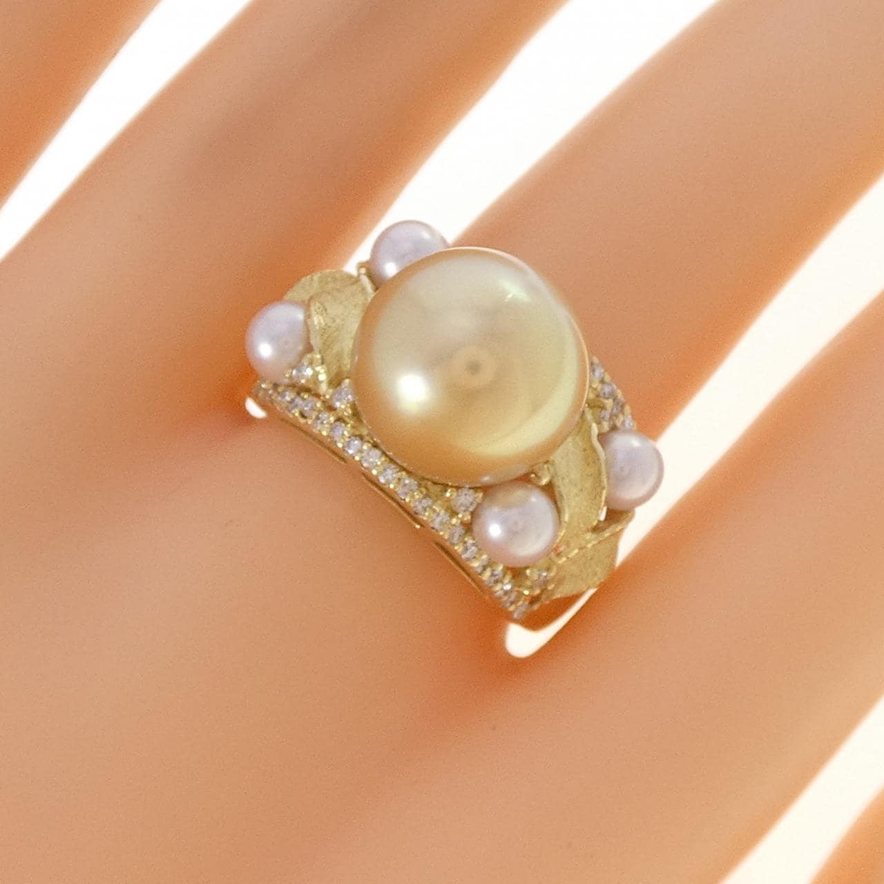 K18YG パール リング