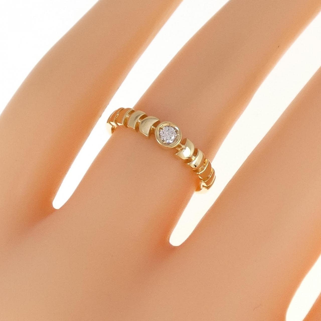 K18YG ダイヤモンド リング 0.05CT