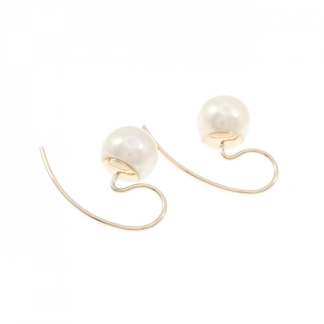 K10YG Akoya珍珠耳环 7.5毫米