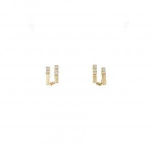 K18YG ダイヤモンド ピアス 0.10CT