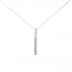 K18WG/750WG ダイヤモンド ネックレス 0.25CT