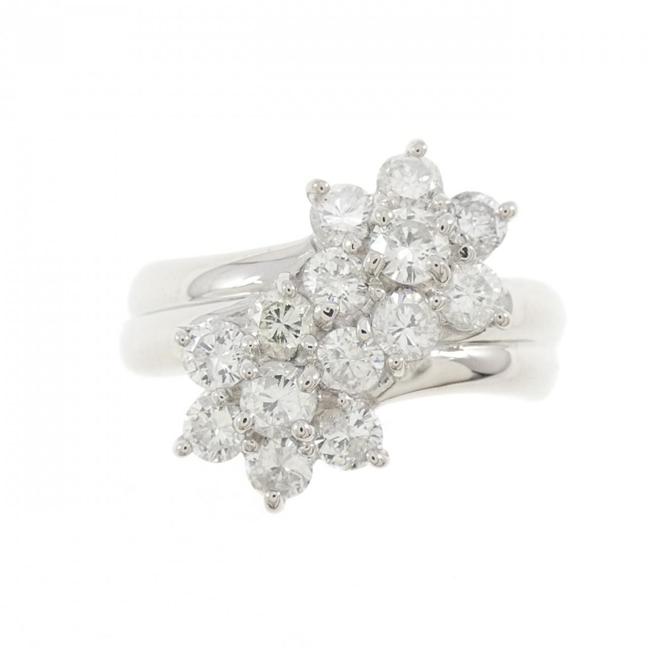 PT900 フラワー ダイヤモンド リング 1.00CT