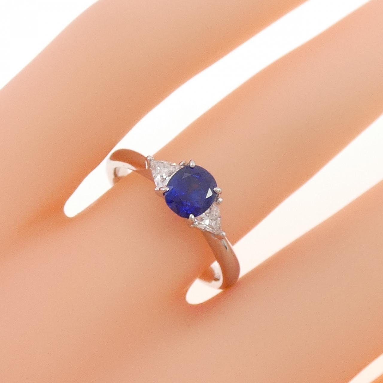 PT900蓝宝石戒指0.831CT