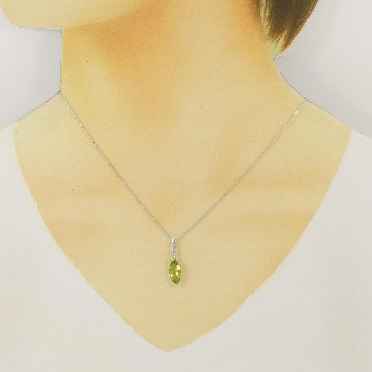 K18WG橄榄石项链 1.92CT