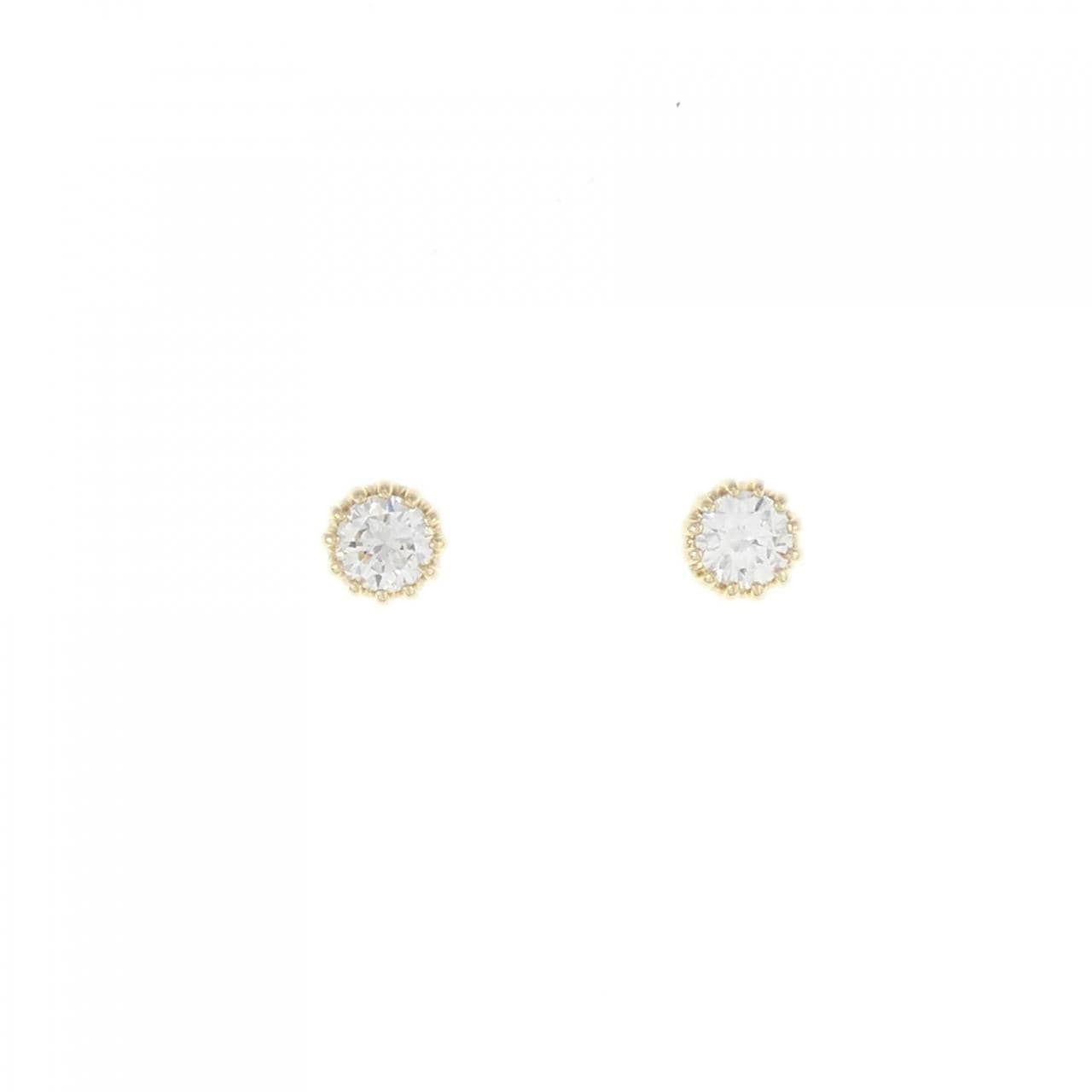 [Remake] K18YG/ST Diamond earrings 0.211CT 0.231CT F VS2 Good