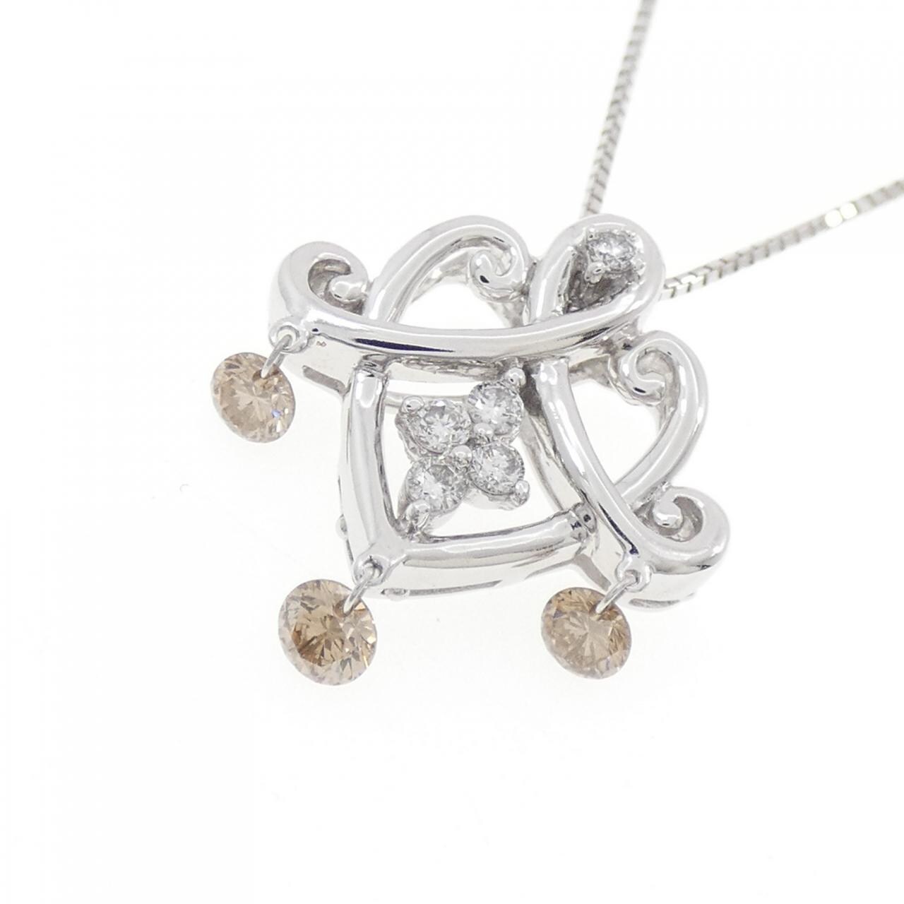 K18WG ダイヤモンド ネックレス 0.32CT