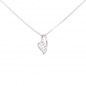 PT999/K18PG/PT850 ダイヤモンド ネックレス 0.1CT