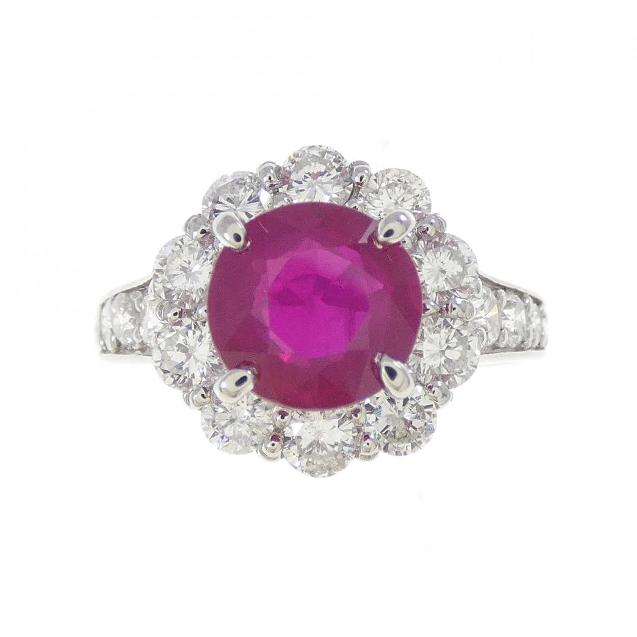 PT950 ルビー リング 2.01CT ビルマ産