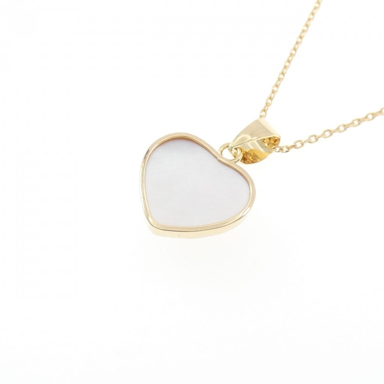 K18YG ハート マベパール ネックレス