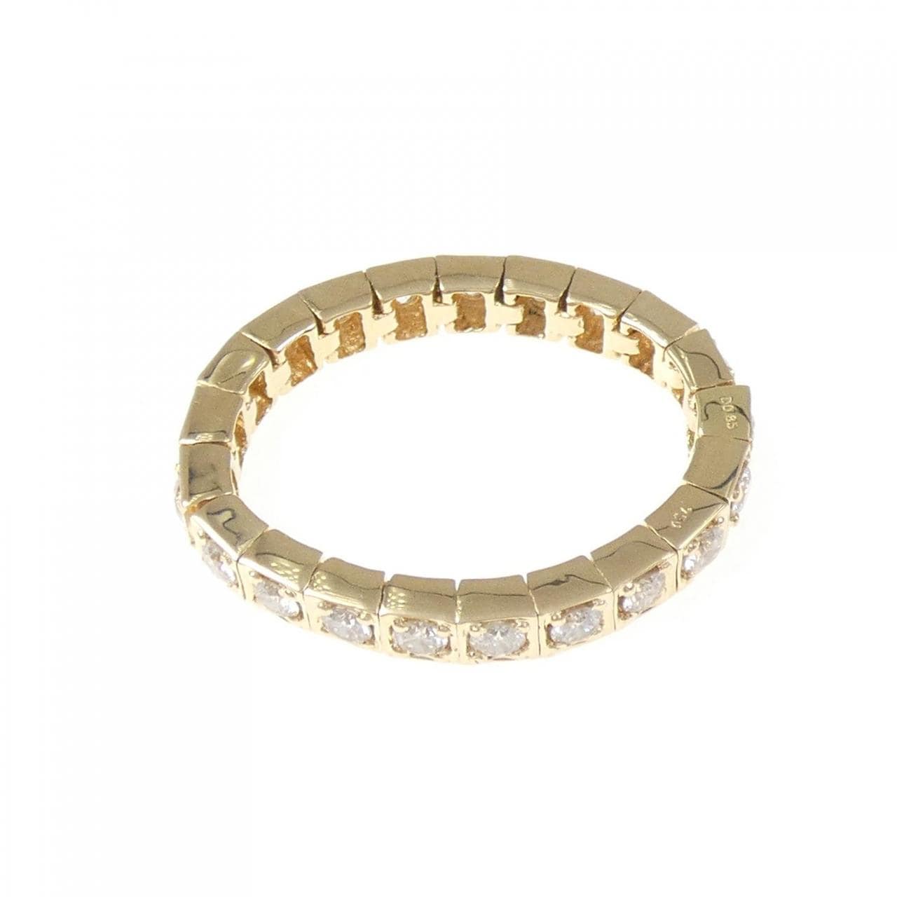 750YG フルエタニティ ダイヤモンド リング 0.85CT