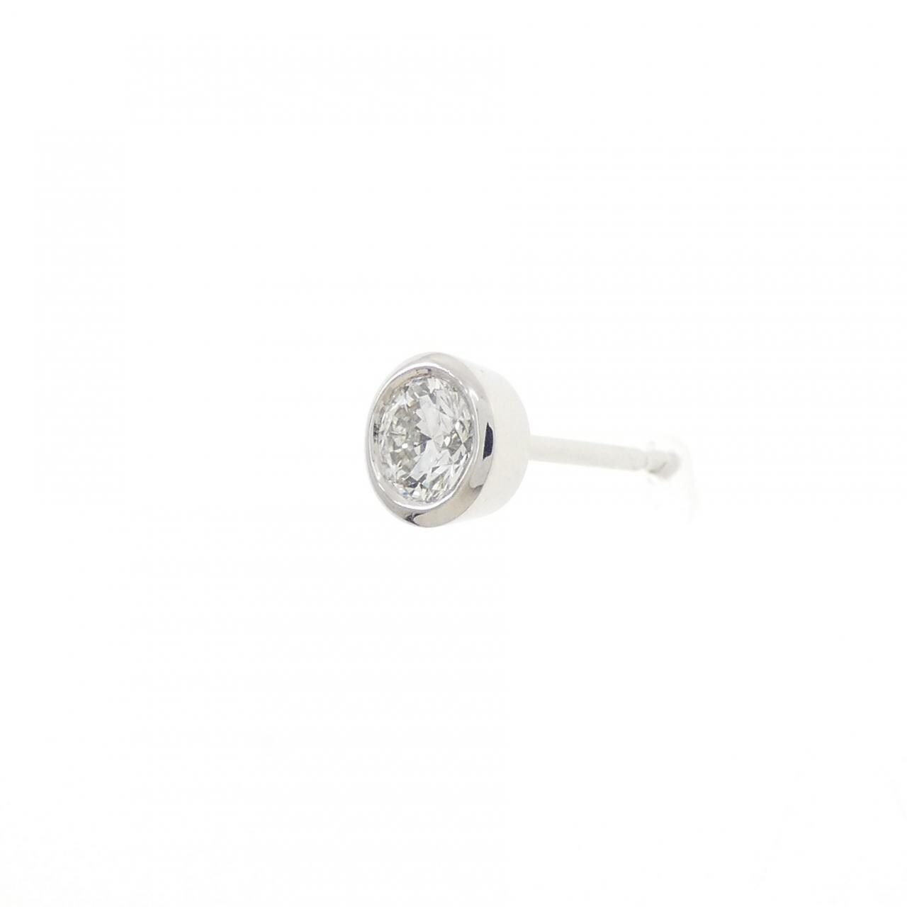 PT900 ソリティア ダイヤモンド ピアス 0.273CT 片耳
