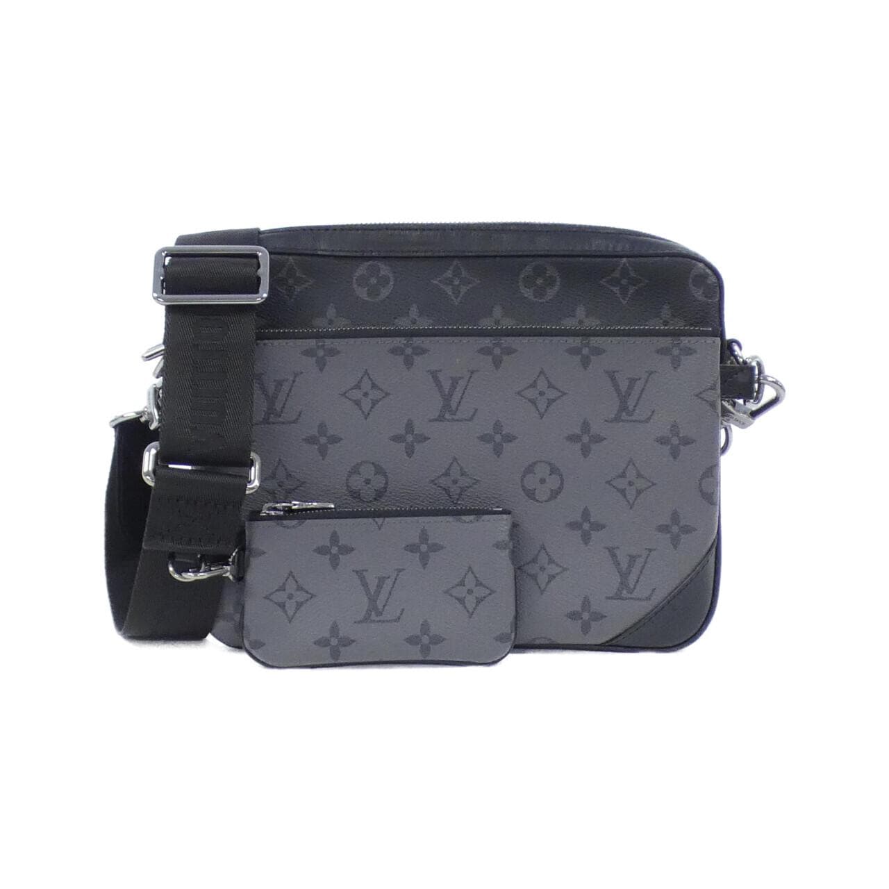 LOUIS VUITTON Monogram Eclipse Reverse Trio 郵差包 M69443 單肩包