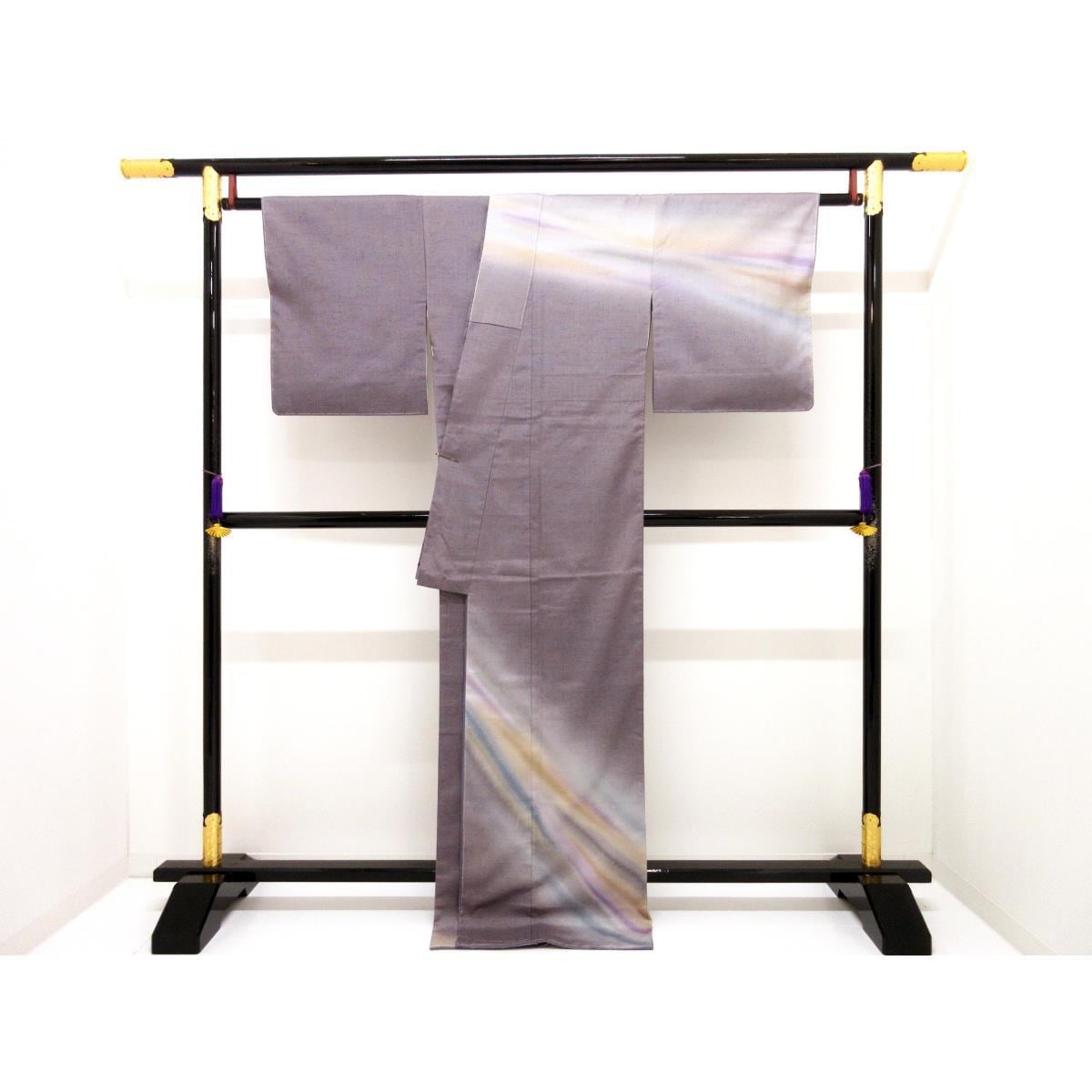 【未使用品】訪問着　五月みどり　染紬