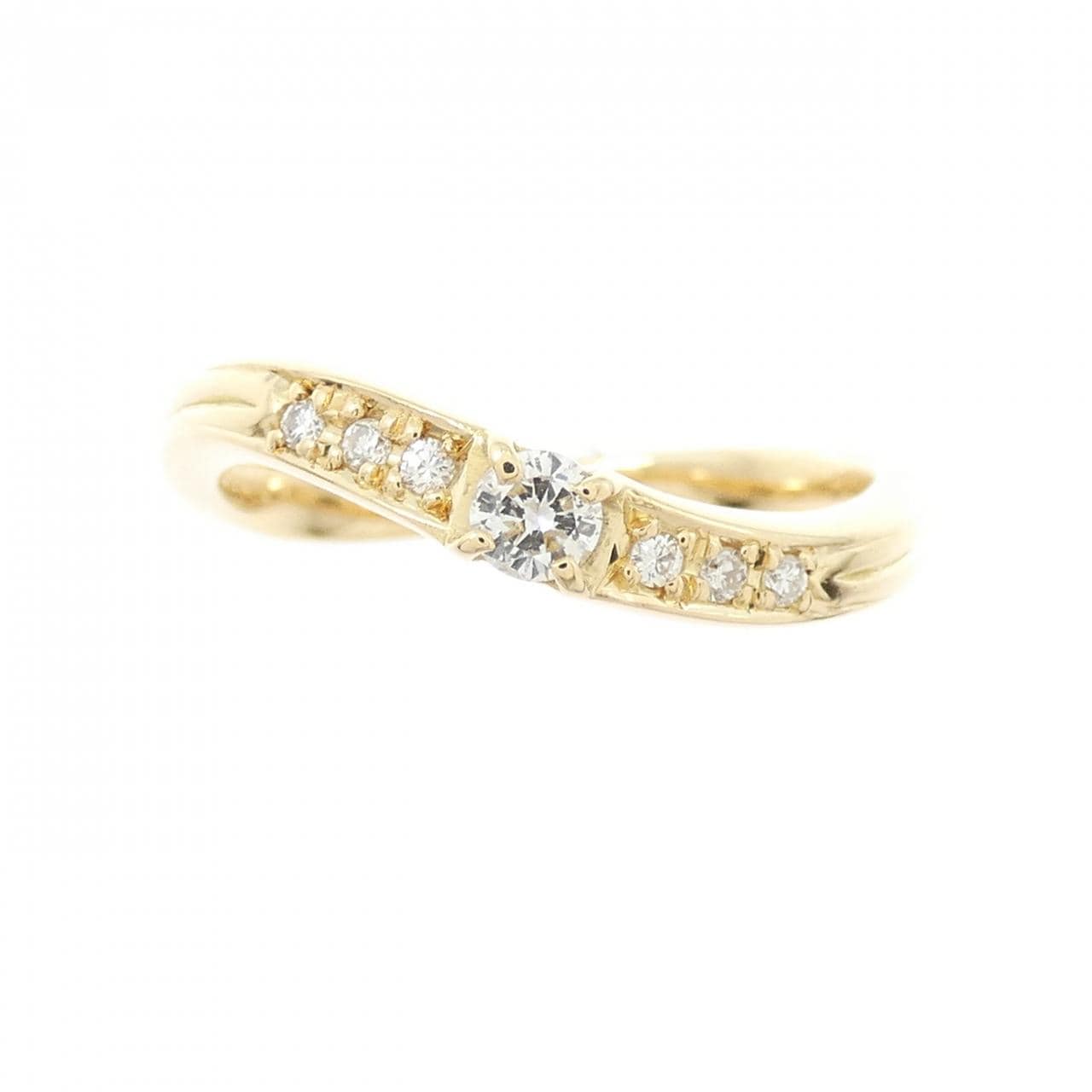 K18YG ダイヤモンド リング 0.09CT