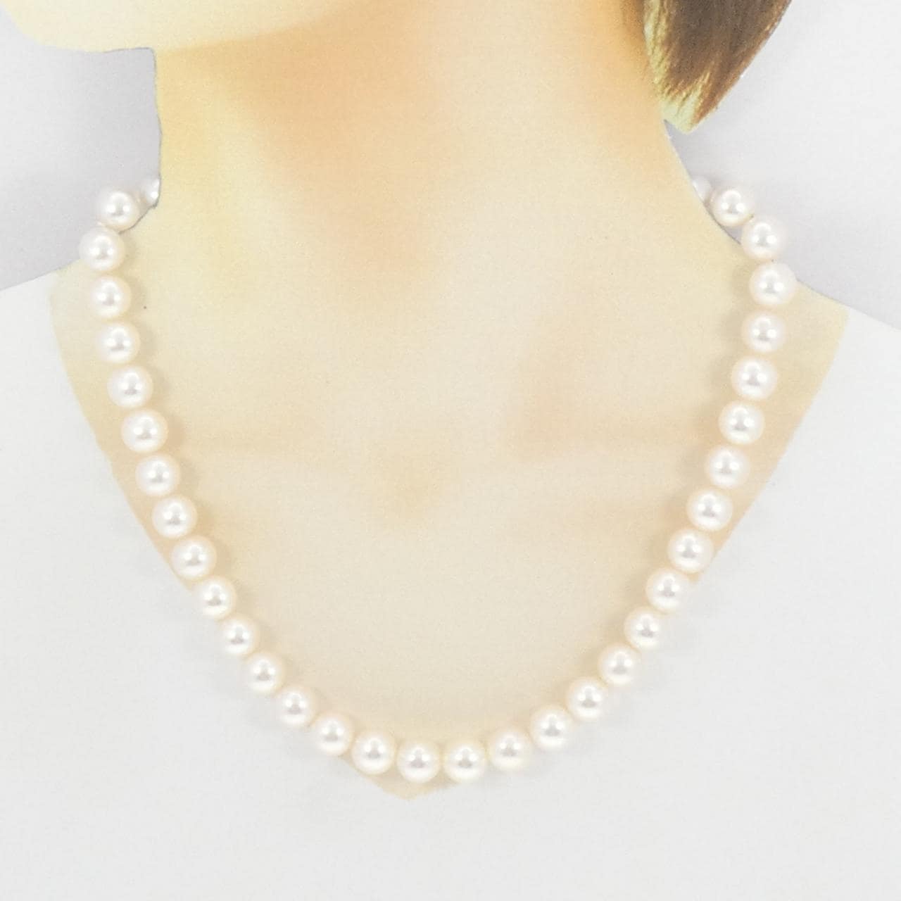 シルバークラスプ アコヤパール ネックレス 9.5-10mm