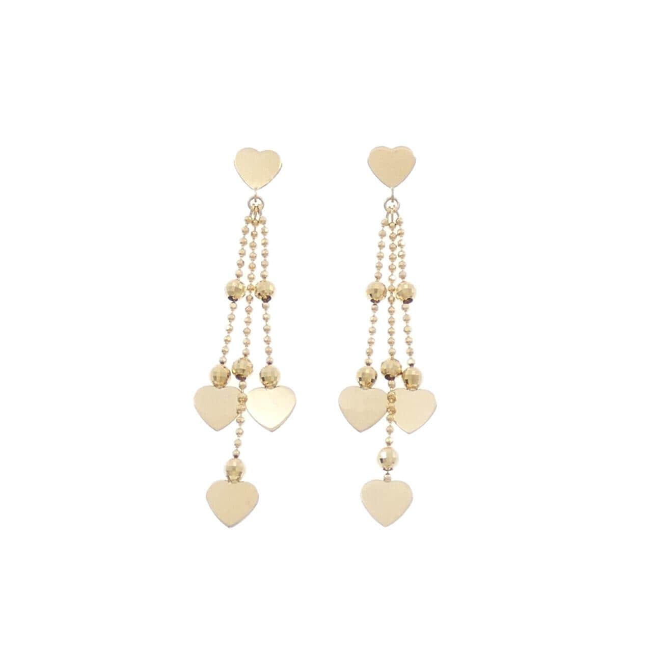 K18YG ハート ピアス