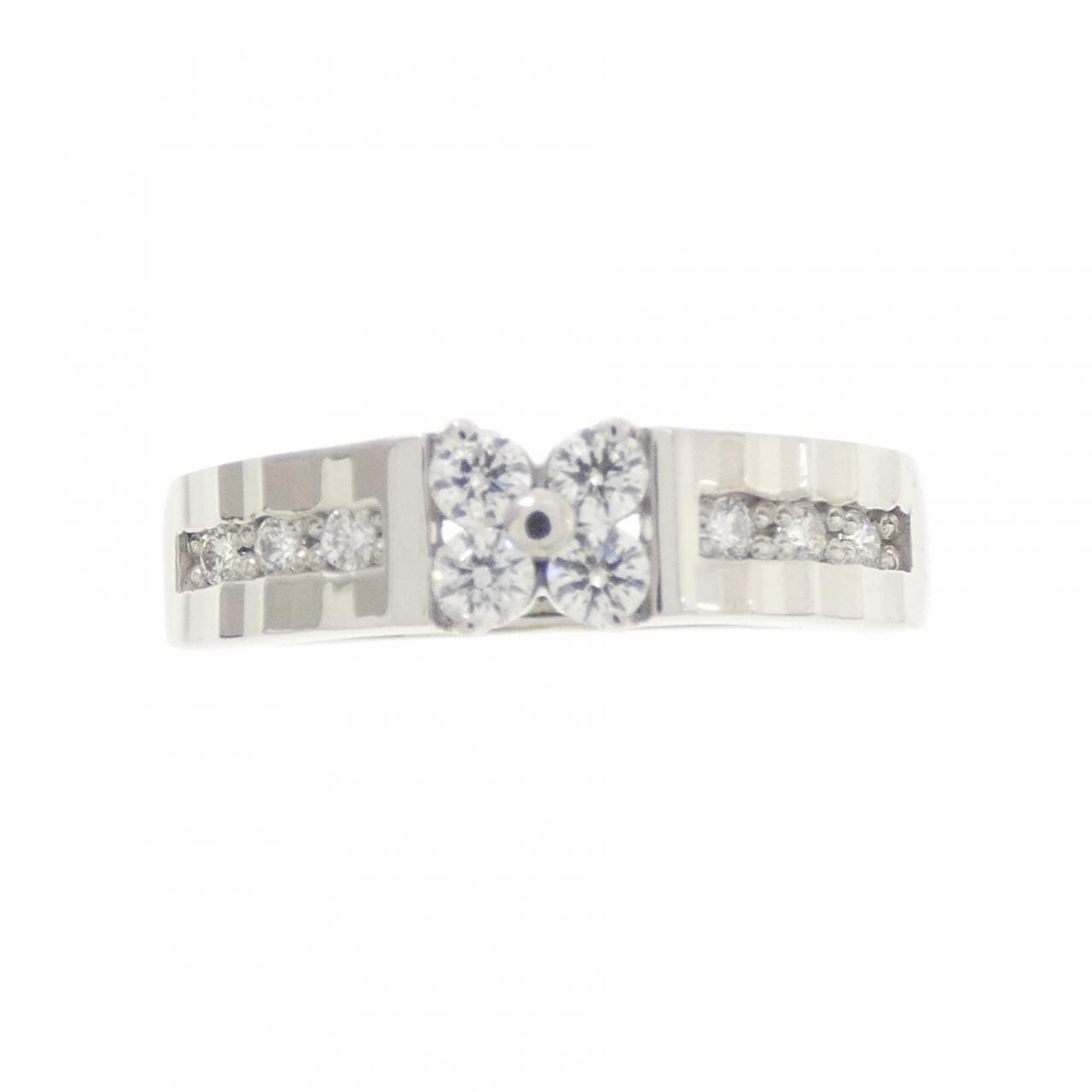 PT900 フラワー ダイヤモンド リング 0.21CT