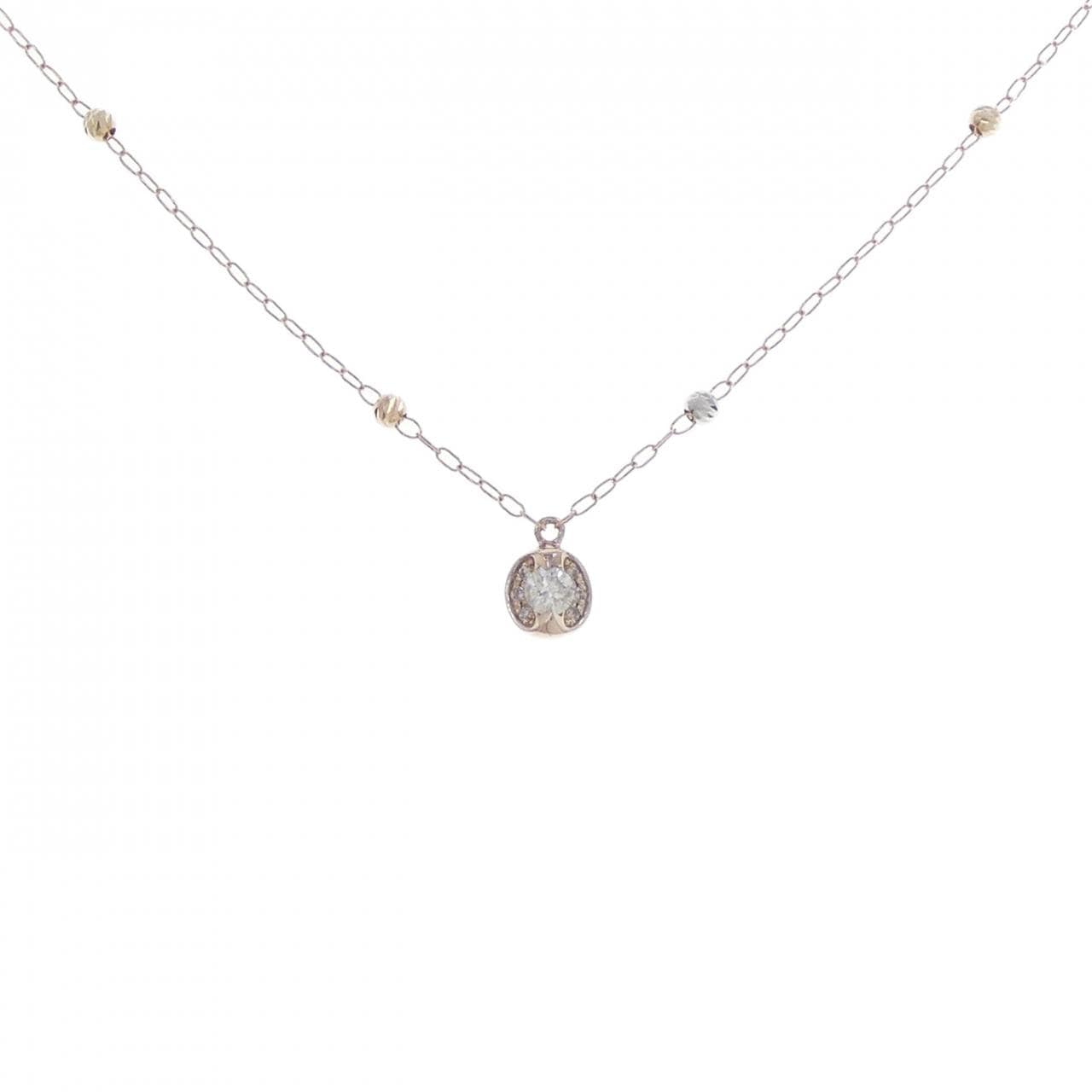 K10スリーカラー ダイヤモンド ネックレス 0.10CT