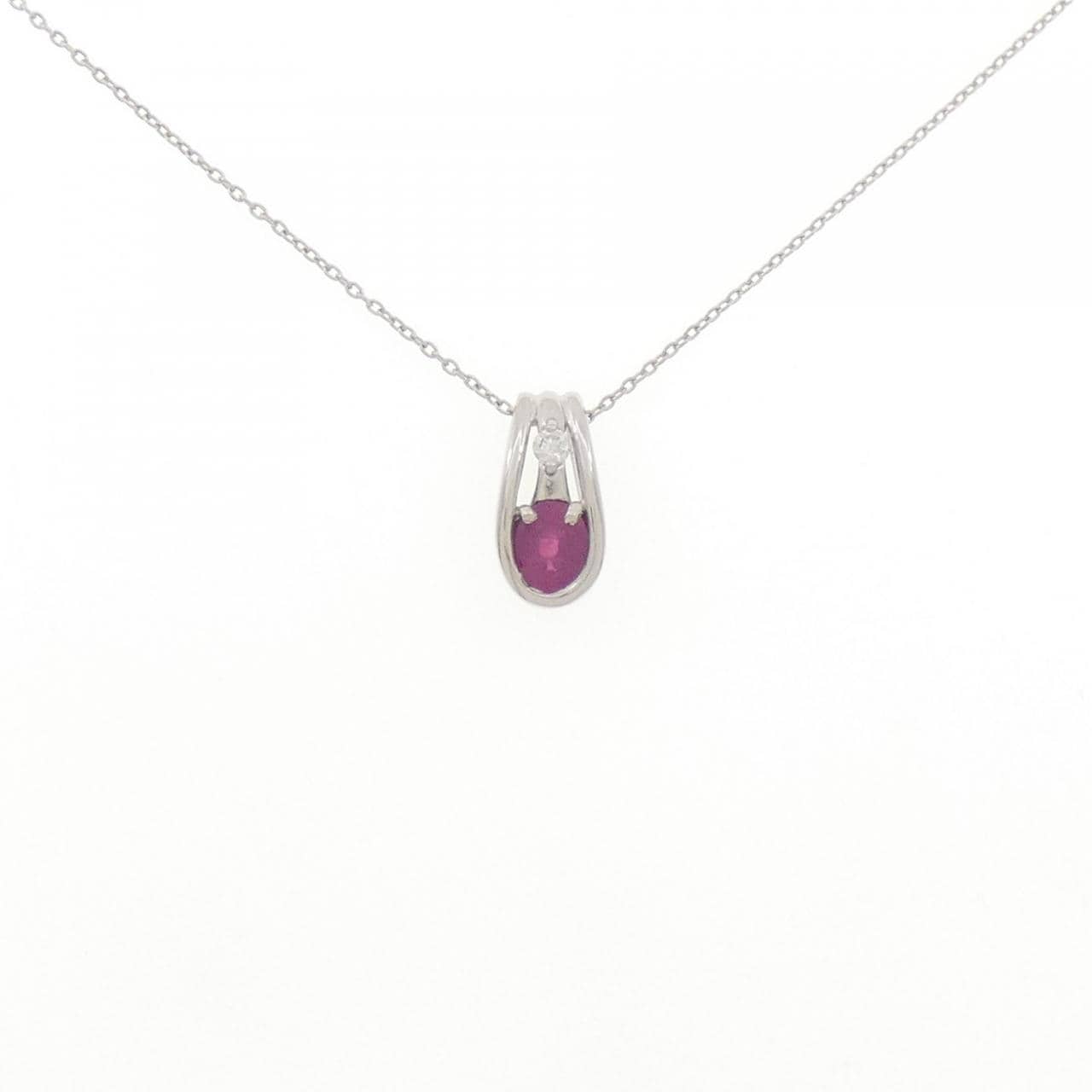 PT ルビー ネックレス 0.62CT