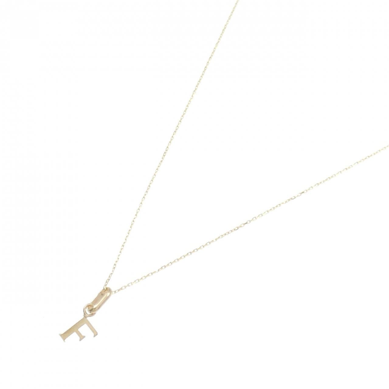 【新品】K10YG イニシャルF ネックレス