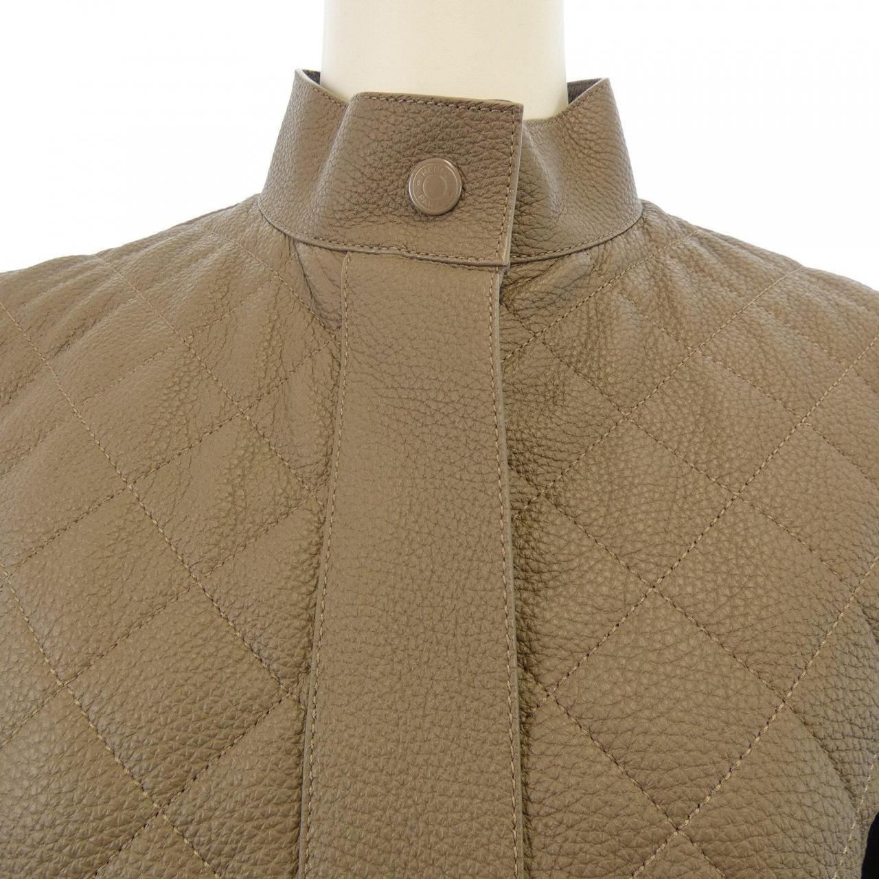 エルメス HERMES ダイヤモンドキルティング 3H1207D1 レザージャケット