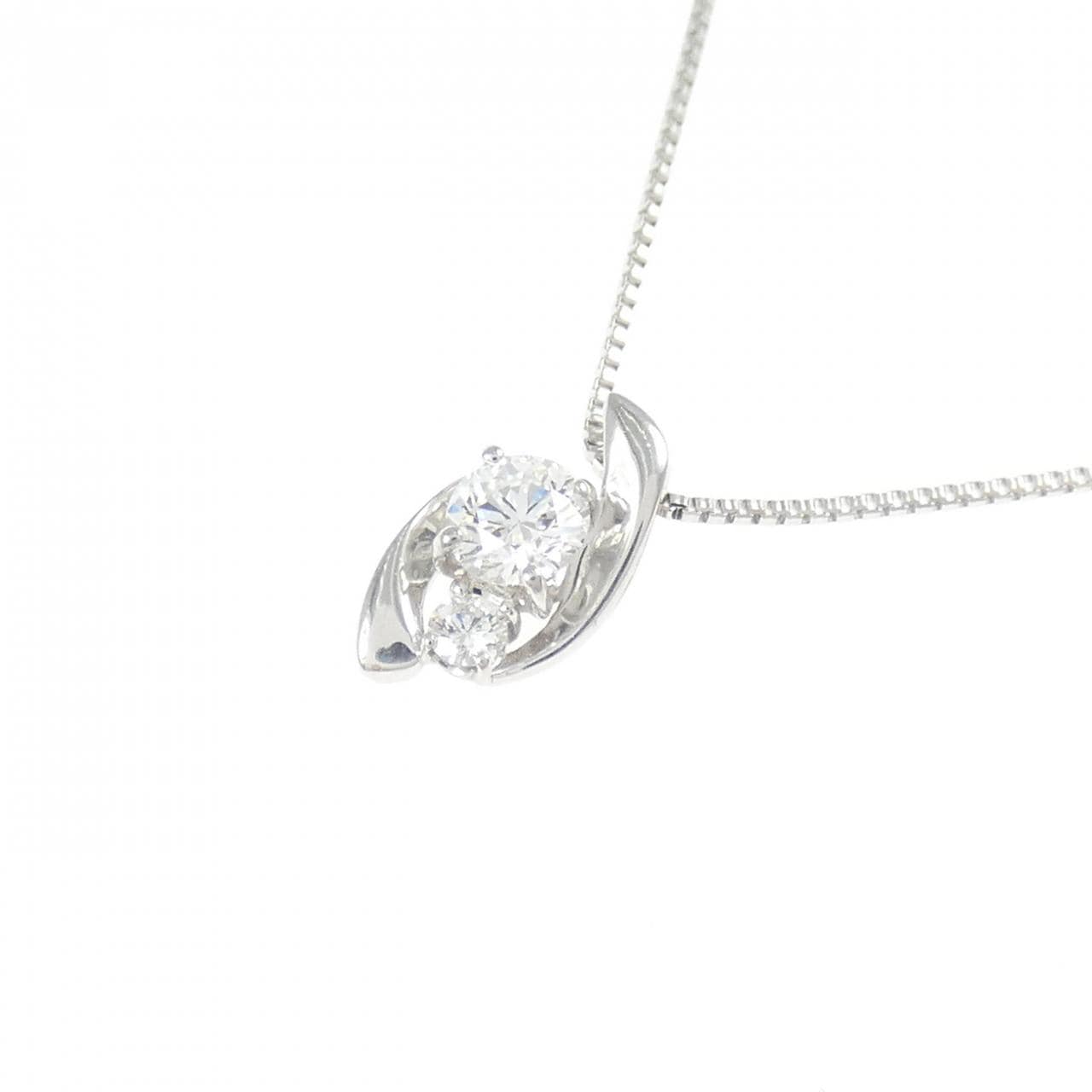 K18WG ダイヤモンド ネックレス 0.15CT