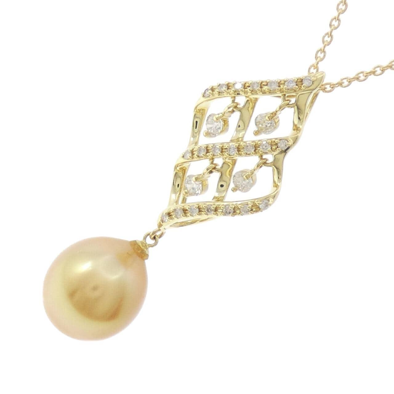 K18YG 白蝶パール ネックレス