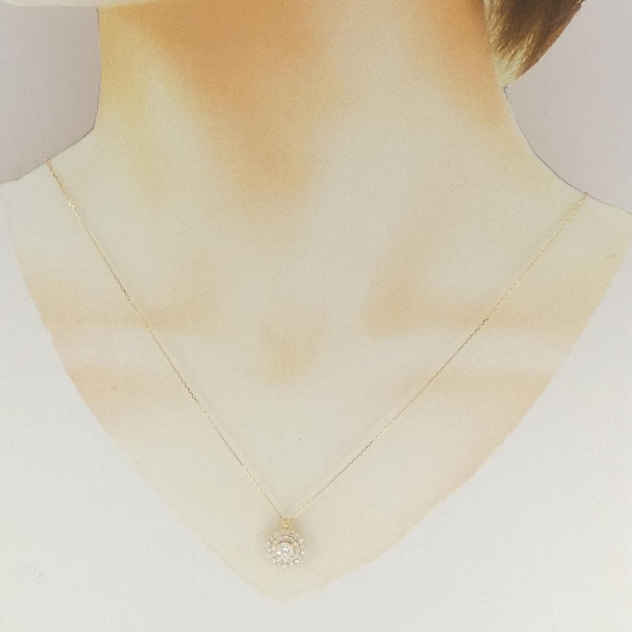 K18YG ダイヤモンド ネックレス 0.406CT