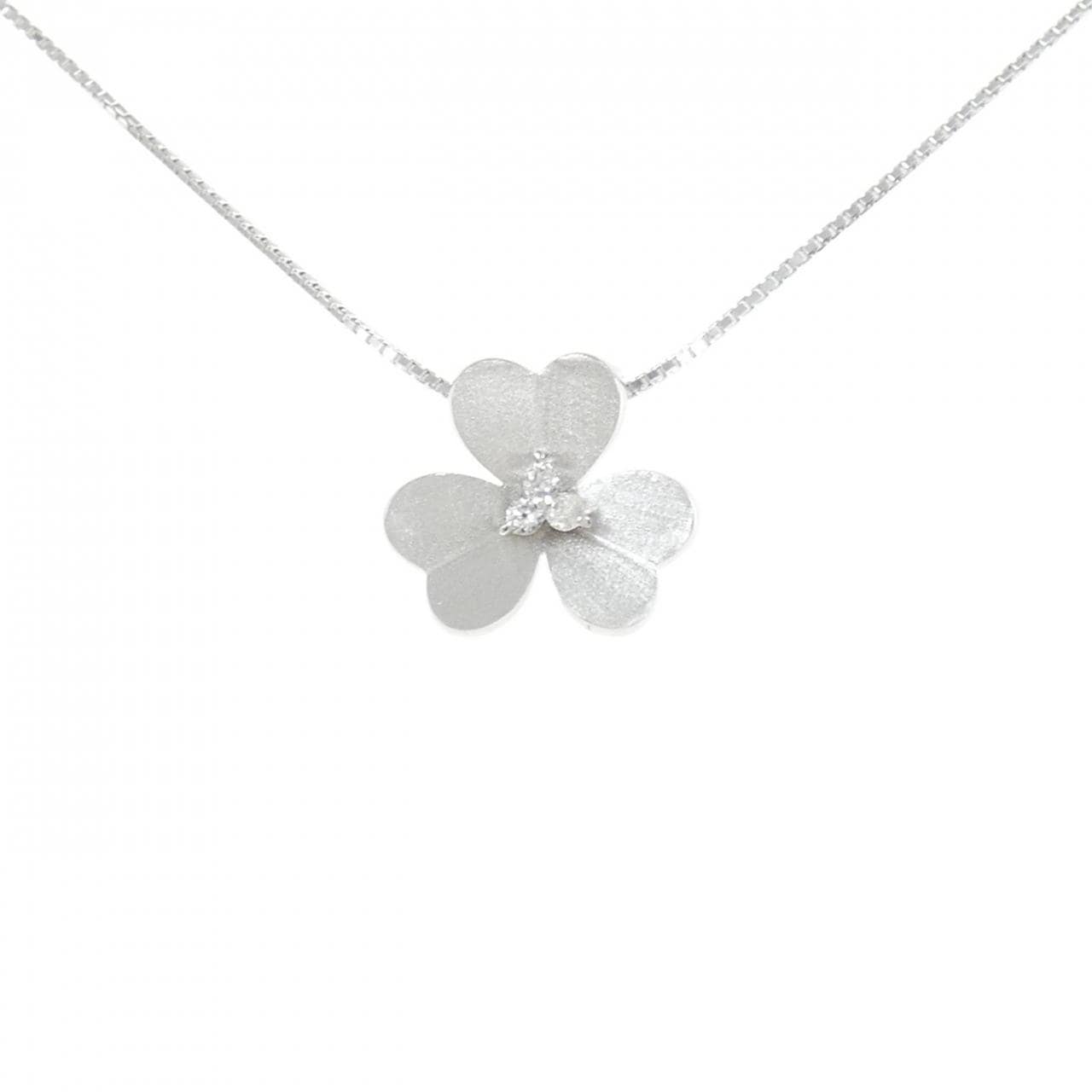 K18WG ダイヤモンド ネックレス 0.1CT