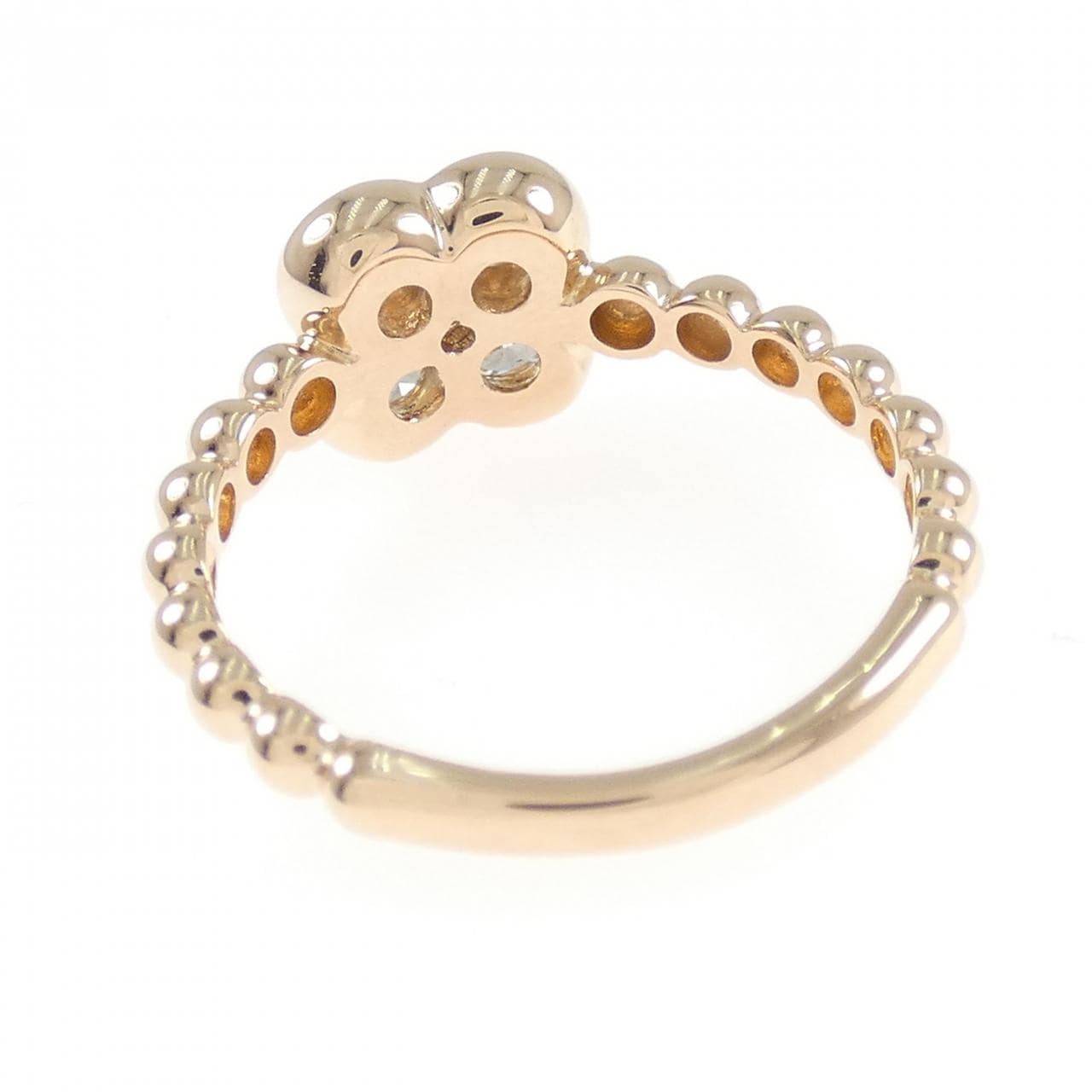 K18PG フラワー ダイヤモンド リング 0.58CT