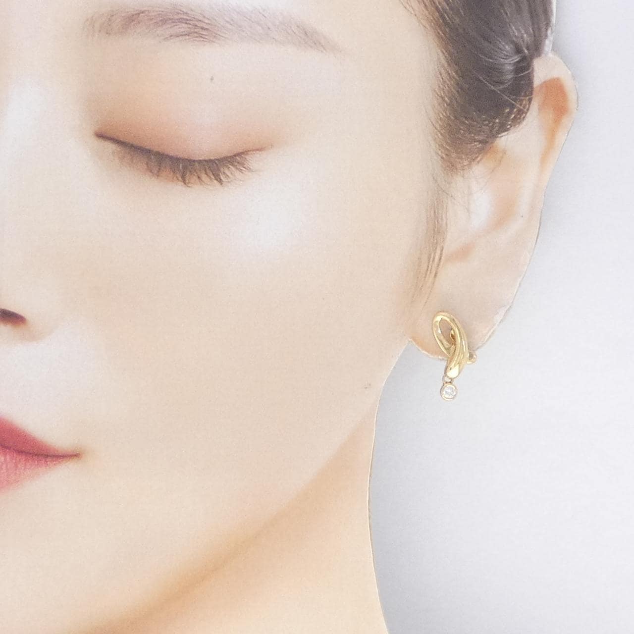 K18YG ダイヤモンド ピアス 0.10CT