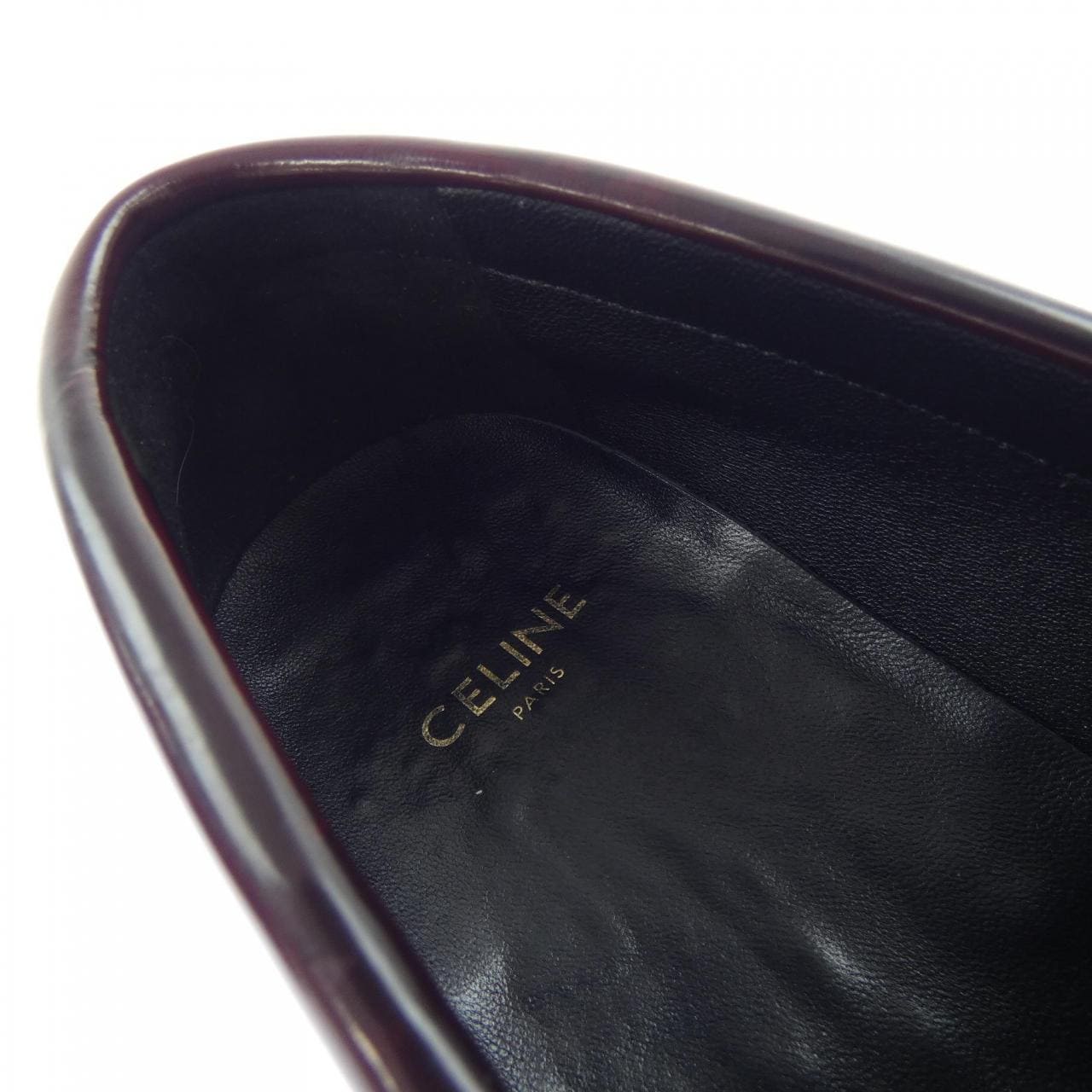 セリーヌ CELINE トリオンフチェーン付CELINEマーガレットローファー 344893602C シューズ