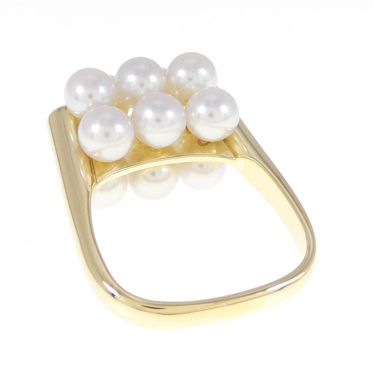 K18YG Akoya pearl ring